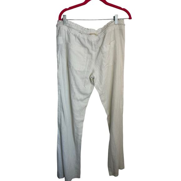 NWT Roxy Women's Oceanside Sea Salt Drawstring Wide-Leg Pants Size Large - Picture 3 of 6